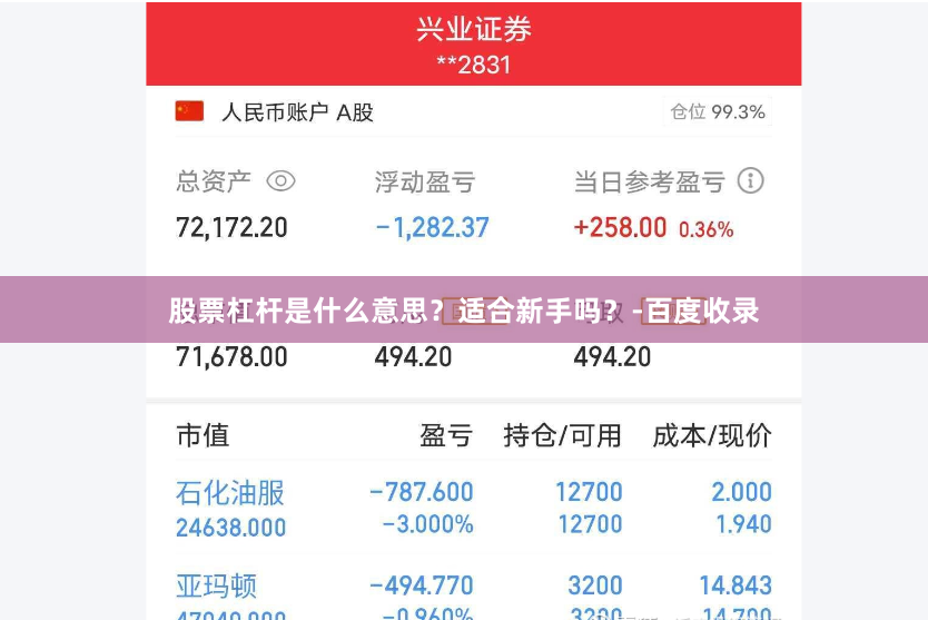 股票杠杆是什么意思？适合新手吗？-百度收录