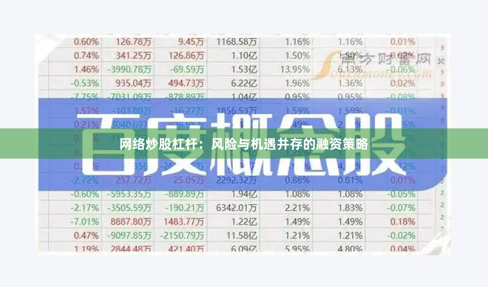 网络炒股杠杆：风险与机遇并存的融资策略